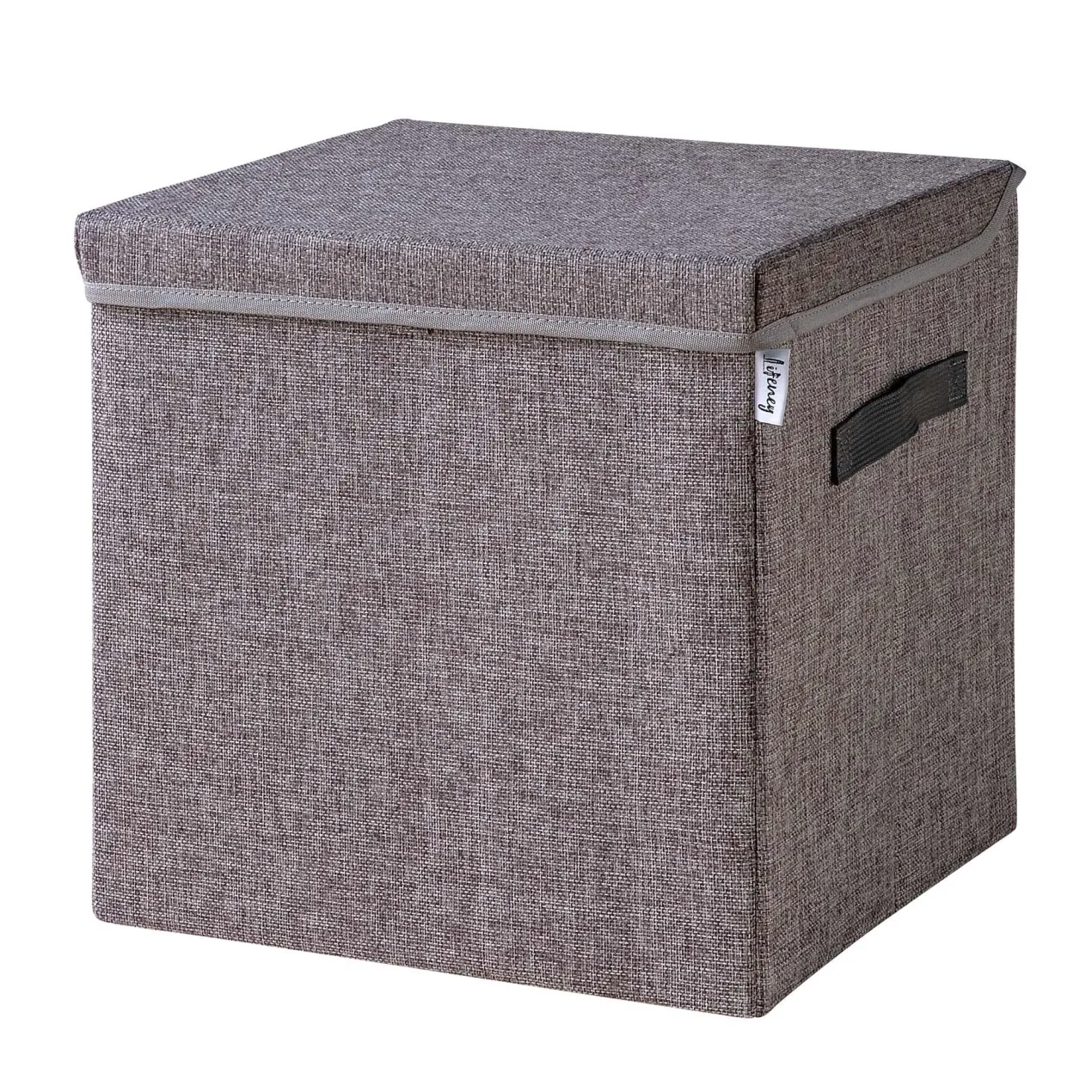 Aufbewahrungsbox mit Deckel, grau, 33x33x33cm