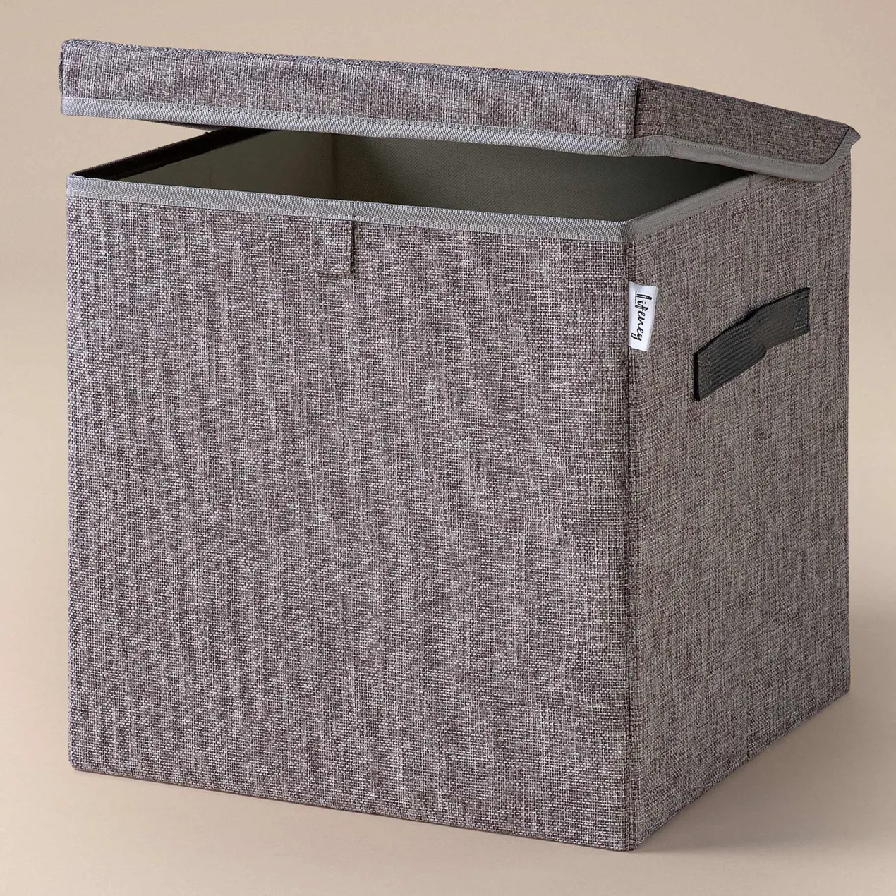 Aufbewahrungsbox mit Deckel, grau, 33x33x33cm