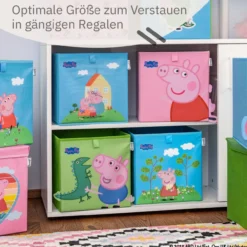Aufbewahrungsbox Peppa Pig Blumenwiese, 30x30x30cm
