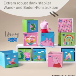 Aufbewahrungsbox Peppa Pig Peppa & George, 33x33x33cm