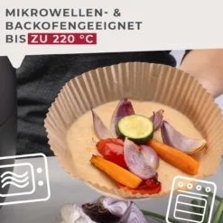Backpapier für Heißluftfritteuse eckig, 20cm, 50 Stk.