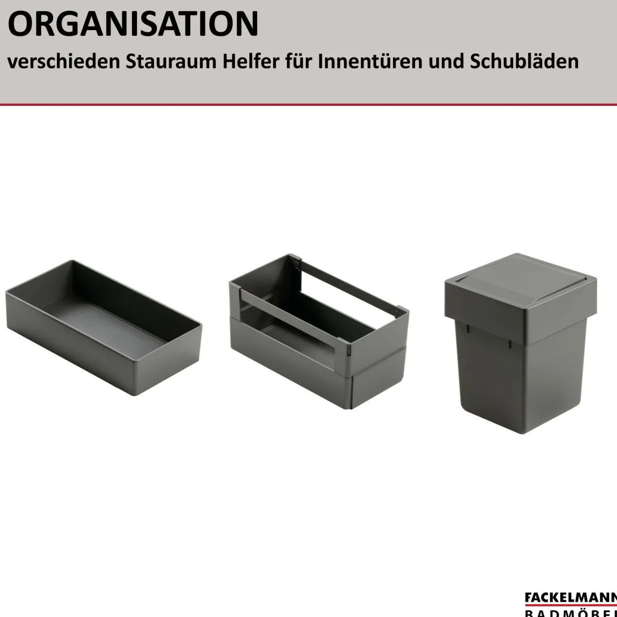 Box 22,6x10,5x13 cm, Kunststoff, Anthrazit
