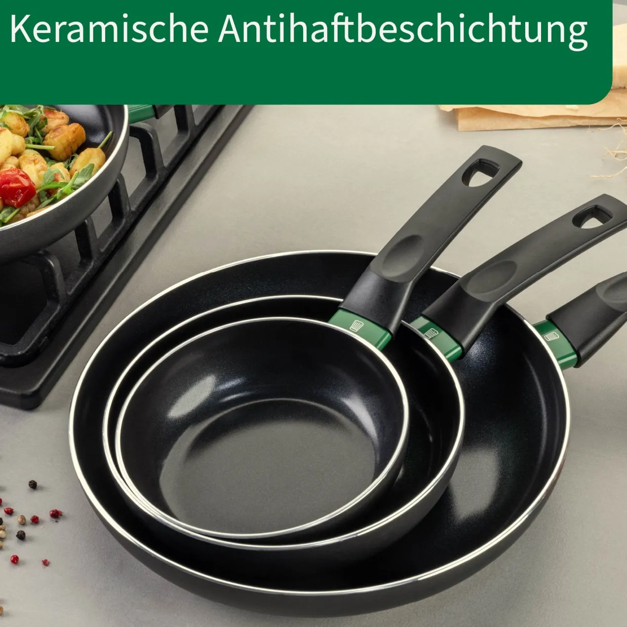 Bratpfanne Bielefeld, Keramik, antihaft, Ø24cm