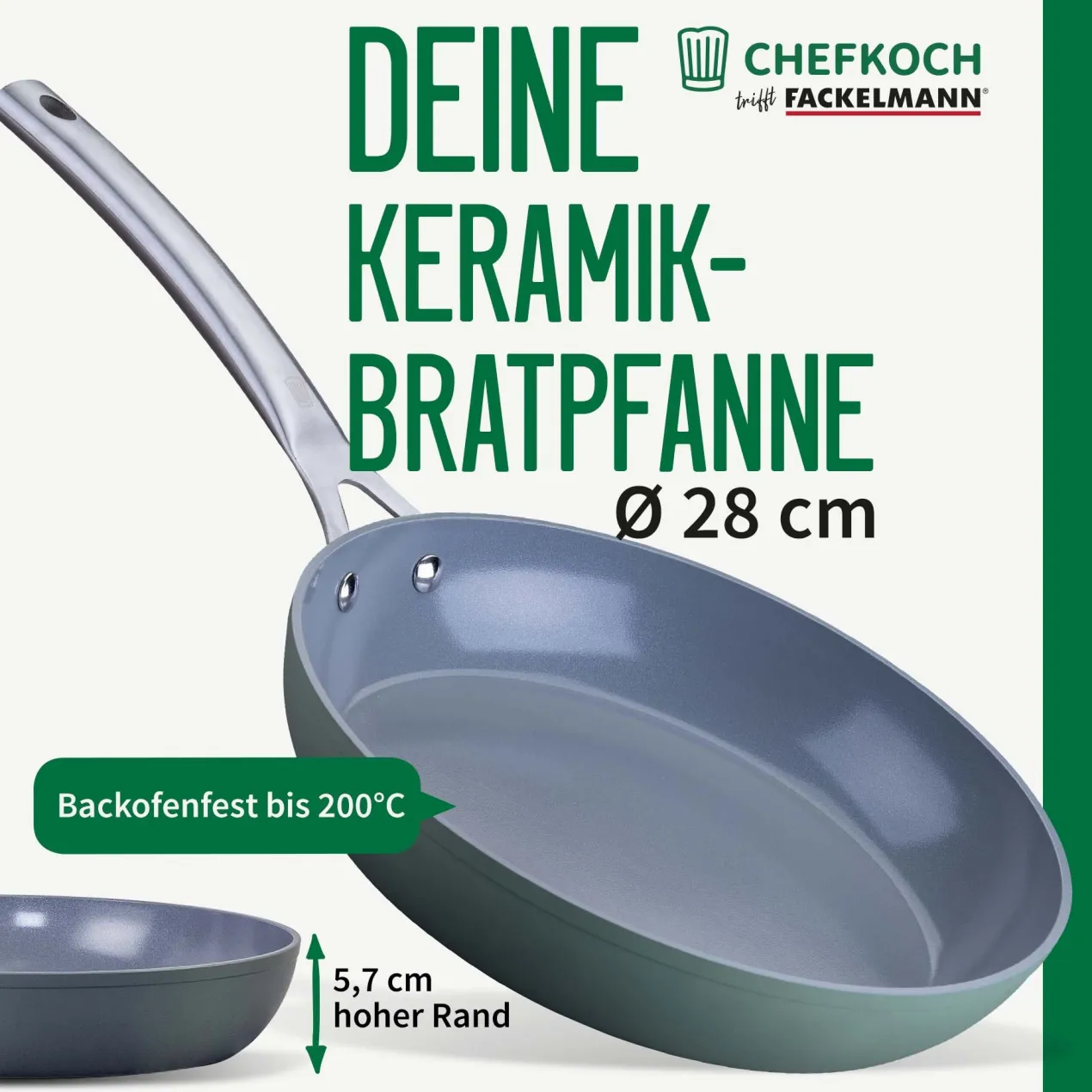 Bratpfanne Stuttgart, keramische Antihaft-Beschichtung, Ø28cm