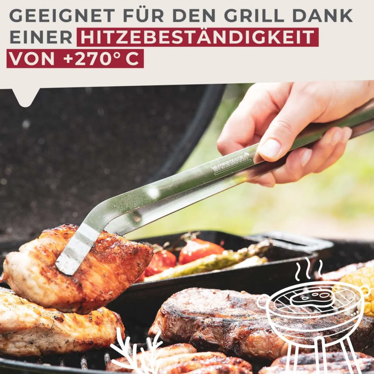 Grillzange, 36cm