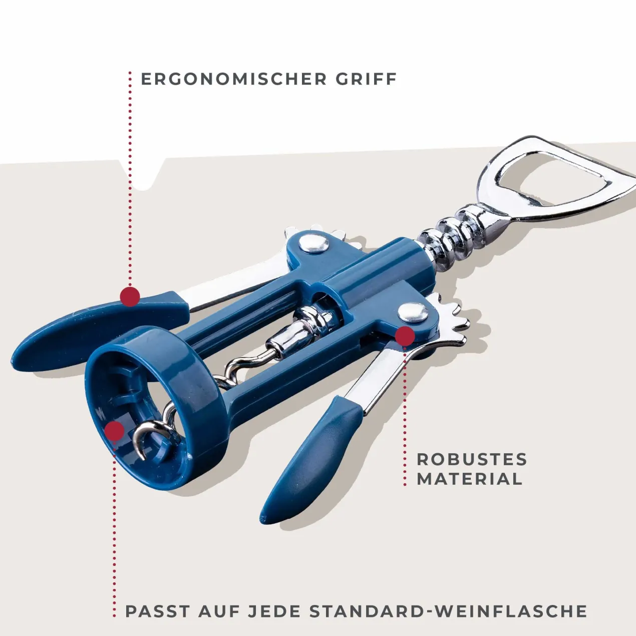 Hebelkorkenzieher Essential, blau
