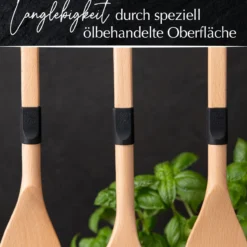 Küchenhelfer-Set Buchenholz, 4-teilig