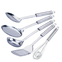 Küchenhelfer-Set "Ovalgriff", Edelstahl, 5-teilig