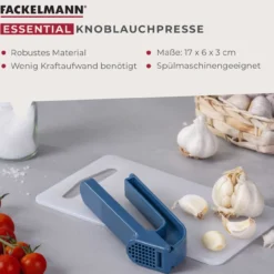 Knoblauchpresse Essential, blau