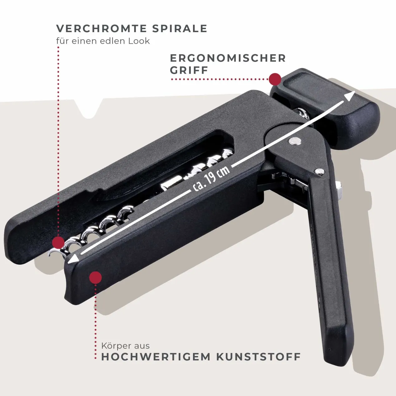 Korkenzieher Statement, 16cm