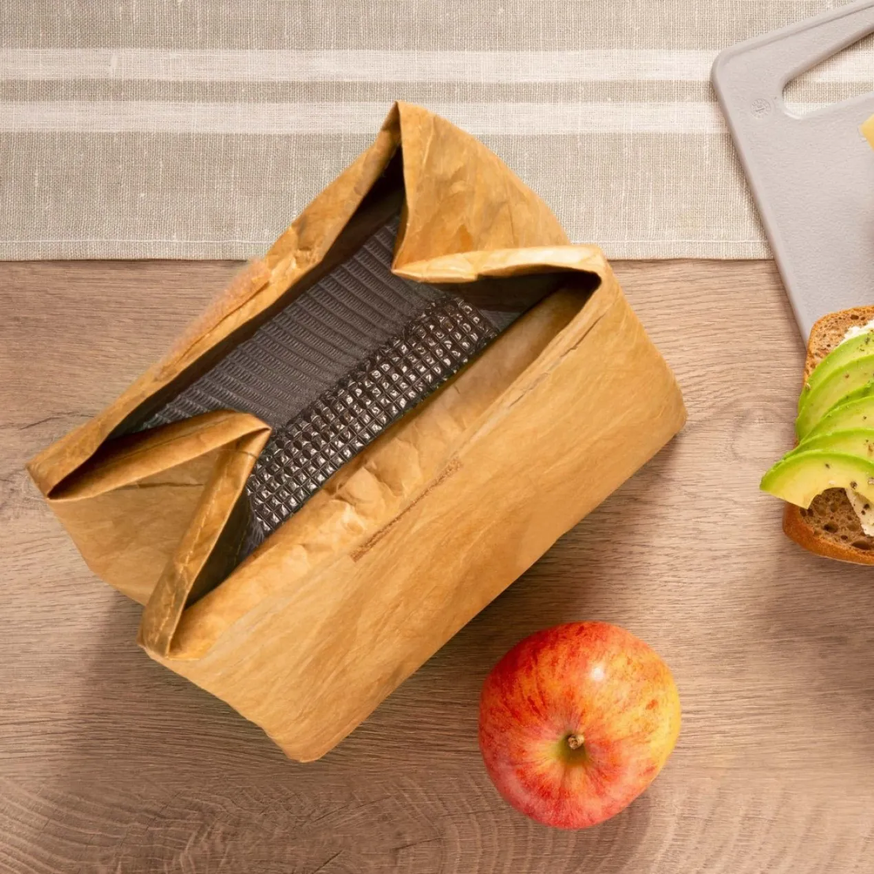 Lunchbag isoliert, Papierlook, groß