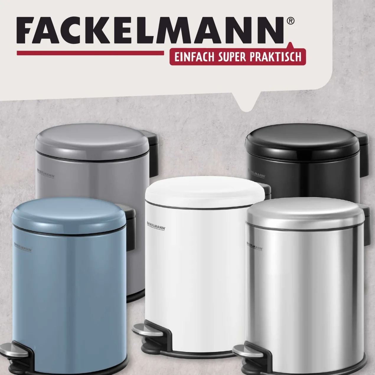 Mülleimer Milano, silber, 3L