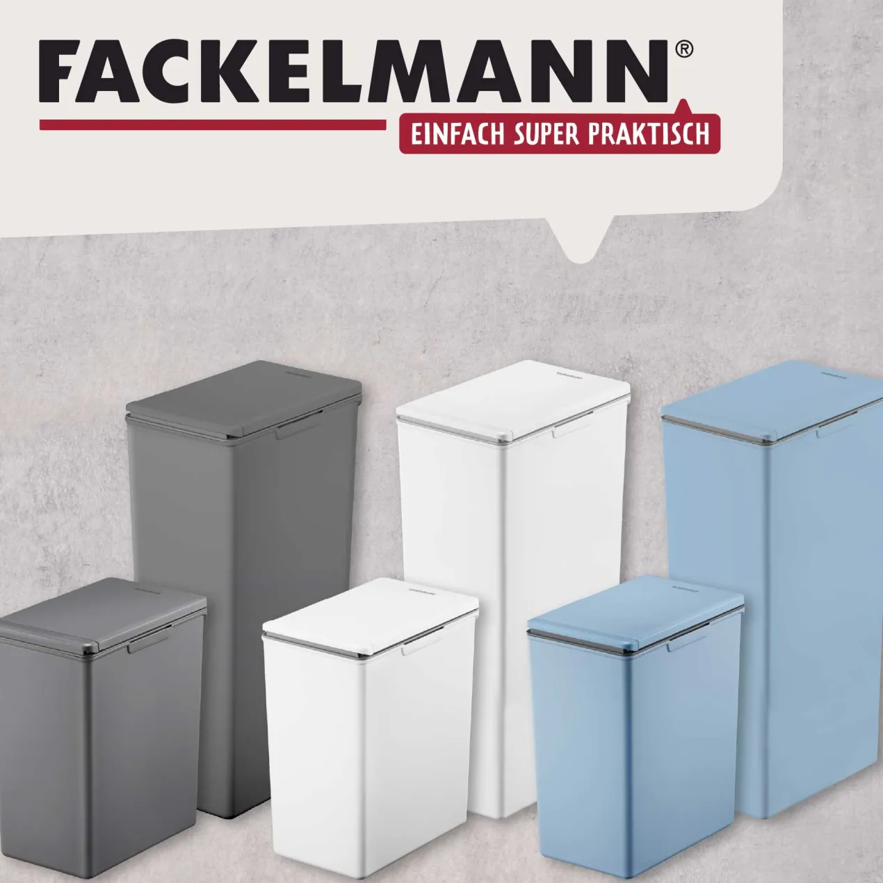 Mülleimer Oslo, grau, 20L