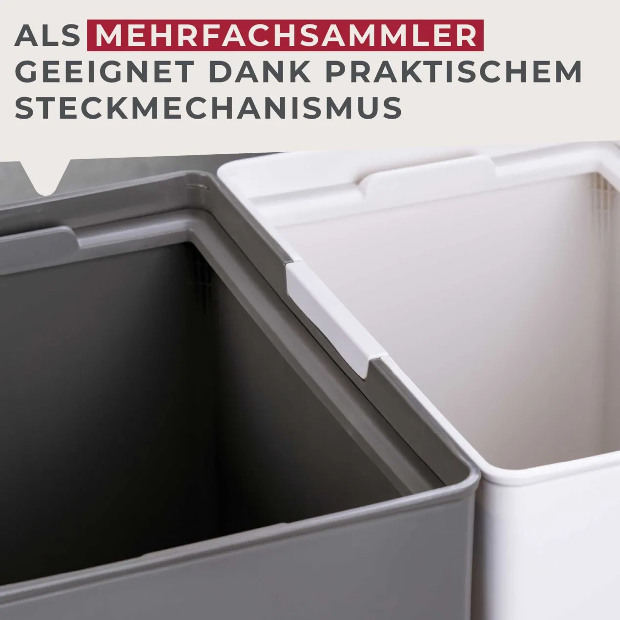 Mülleimer Oslo, grau, 20L