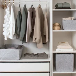 Organize your closet Aufbewahrungsbox, 33x33x33 cm, Filz, grau