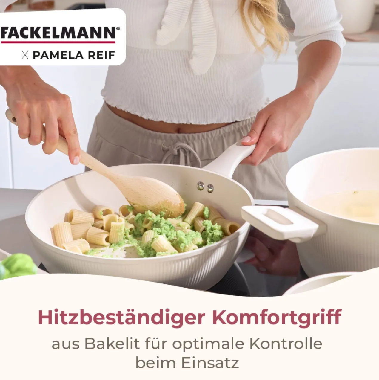 Pamela Reif Bratpfanne Ø24cm, Keramik, Wabenboden