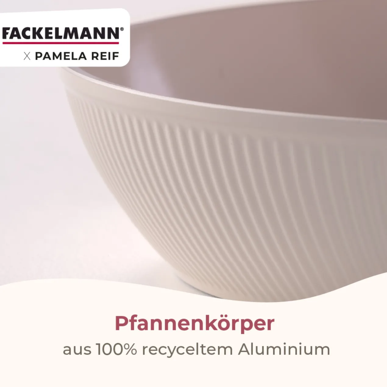 Pamela Reif Bratpfannen-Set, Keramik, Soft-Touch-Griff, 3-tlg.