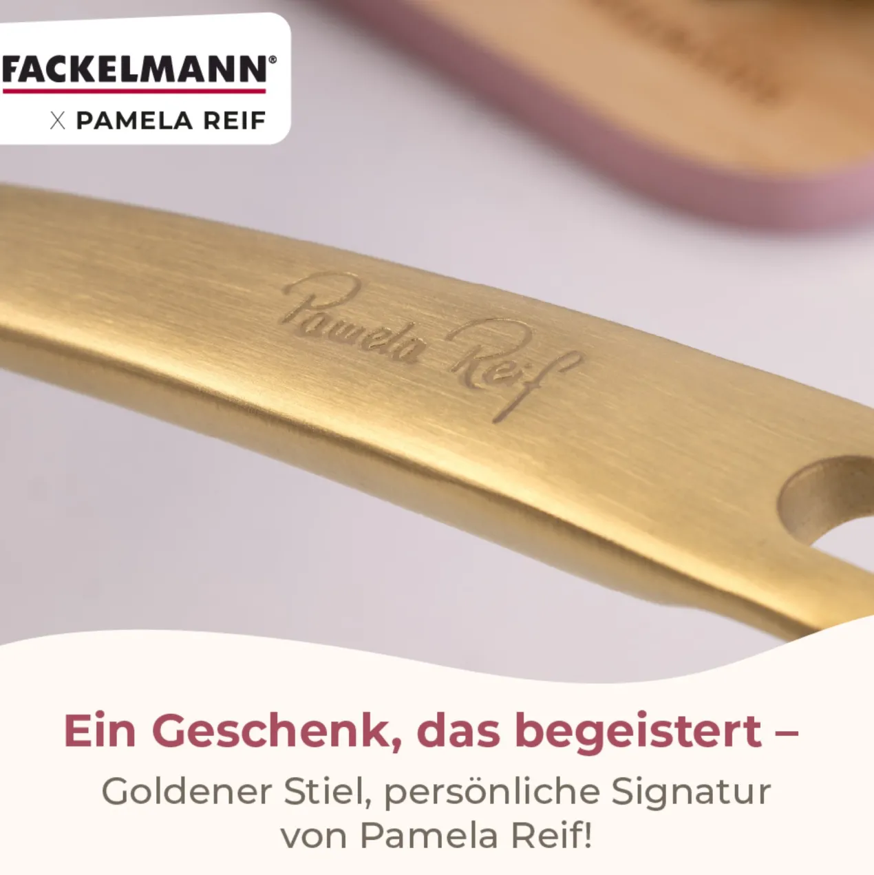 Pamela Reif Bratpfannen-Set Signature, Keramik, Gold-Griff, Ø24+28cm – 20% Rabatt mit Code: COOK20