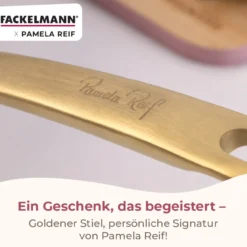 Pamela Reif Bratpfannen-Set Signature, Keramik, Gold-Griff, Ø20+24+28cm – 20% Rabatt mit Code: COOK20