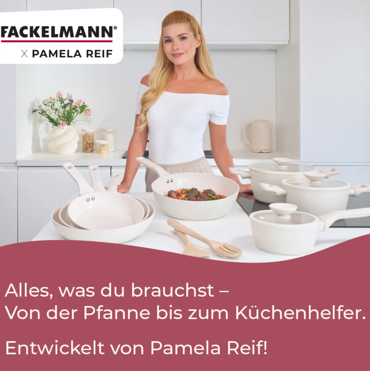 Pamela Reif Kochtopf mit Deckel Shell, Ø24cm