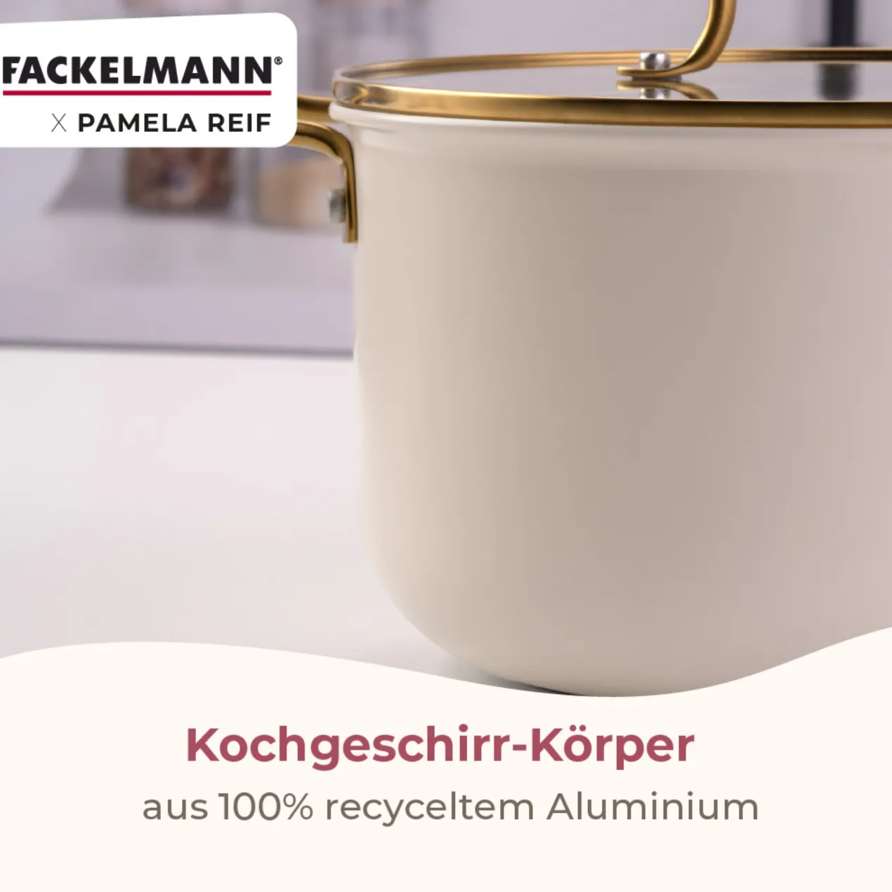 Pamela Reif Stielkasserolle mit Deckel Signature, Ø16cm – 20% Rabatt mit Code: COOK20