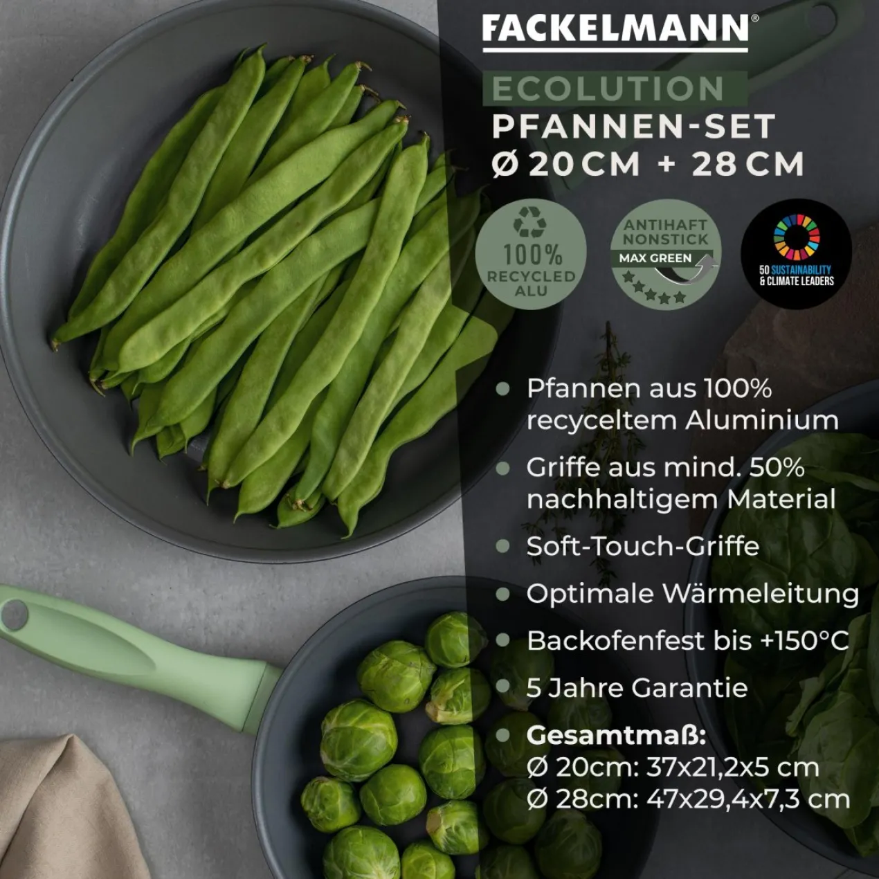 Pfannen-Set "Ecolution", 2-teilig