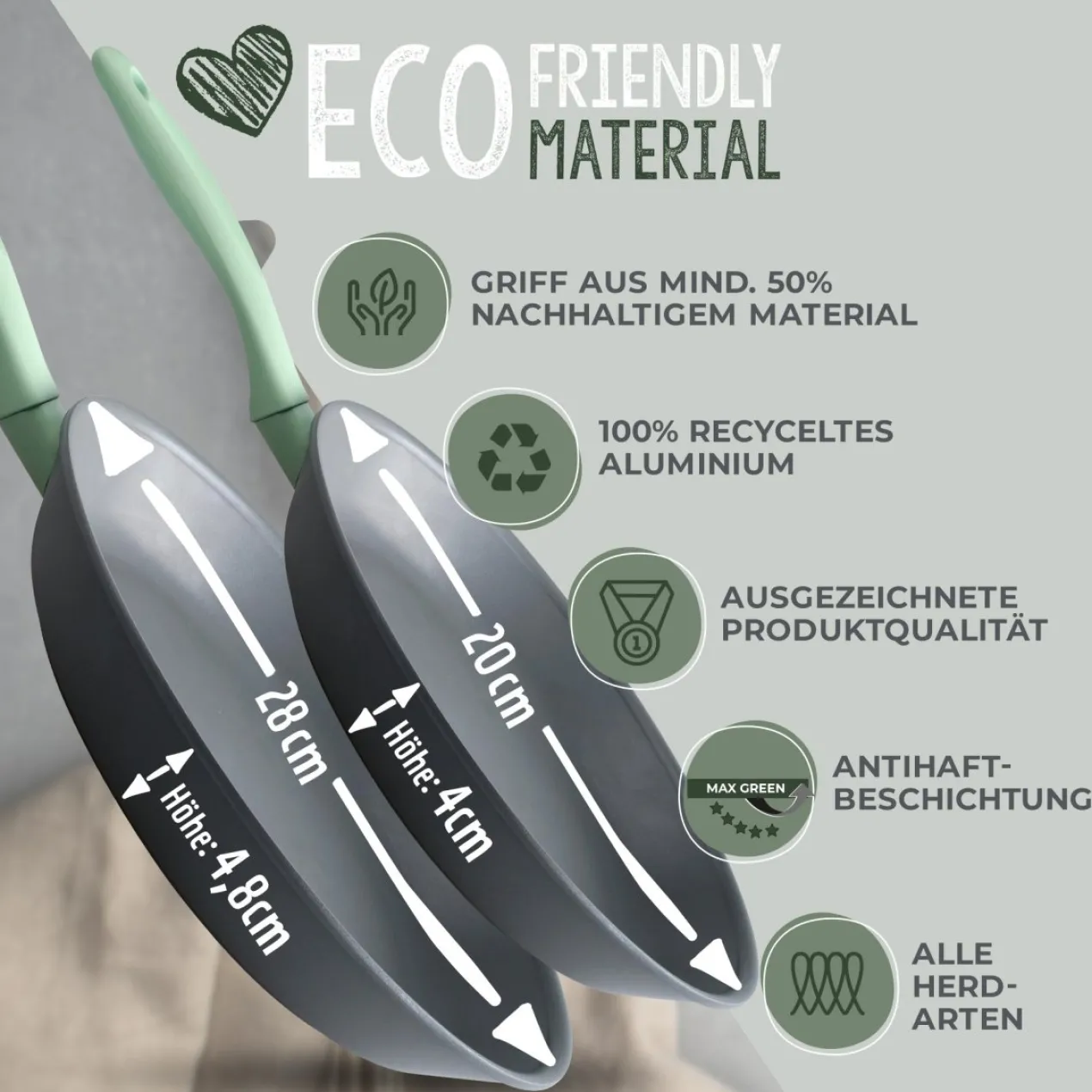 Pfannen-Set "Ecolution", 2-teilig