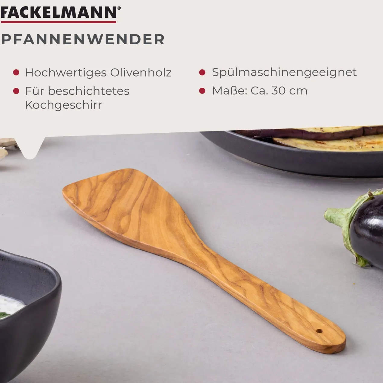 Pfannenwender Eco, 30cm, Olive