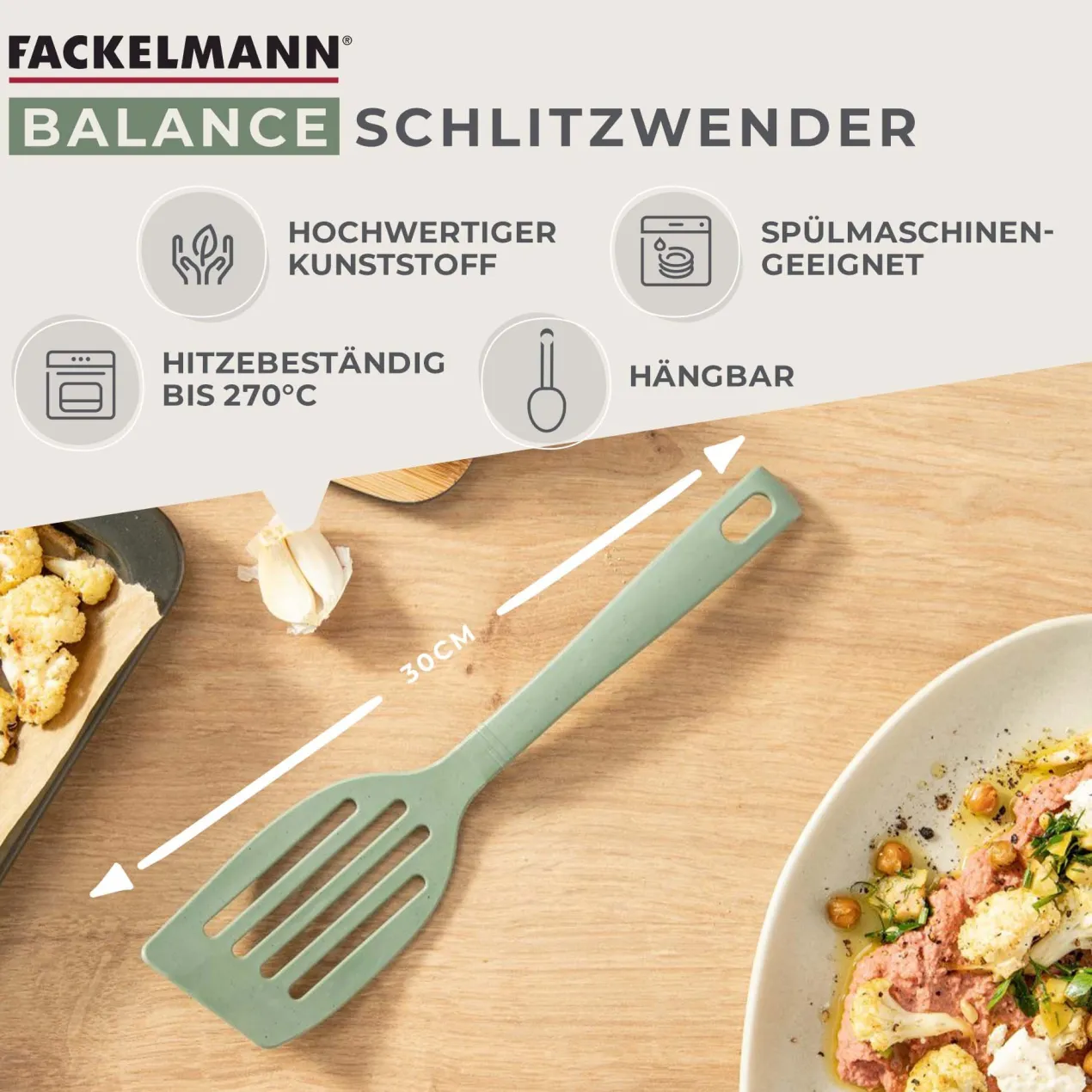 Pfannenwender mit Schlitzen Balance, grün