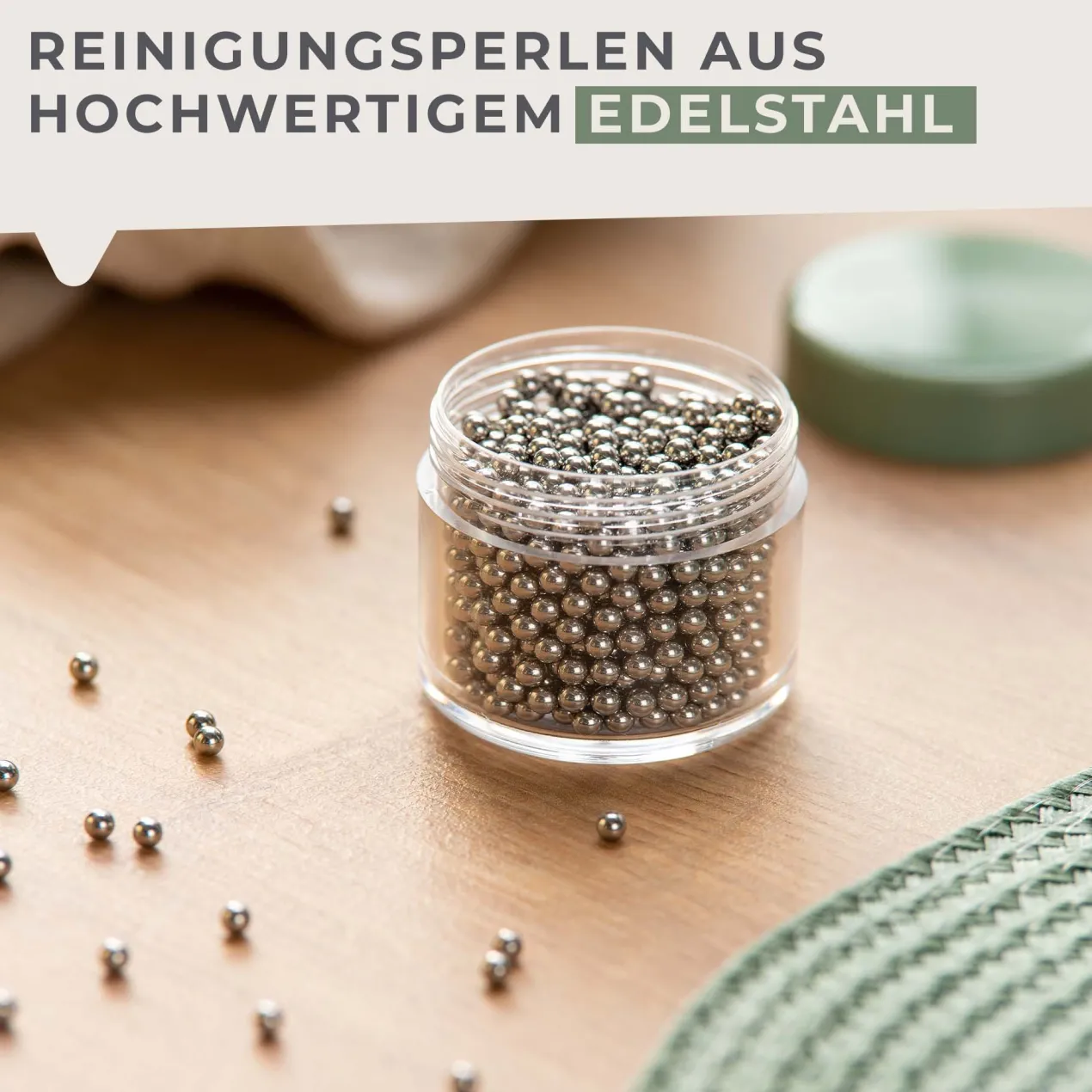 Reinigungsperlen für Flaschen Balance, Edelstahl