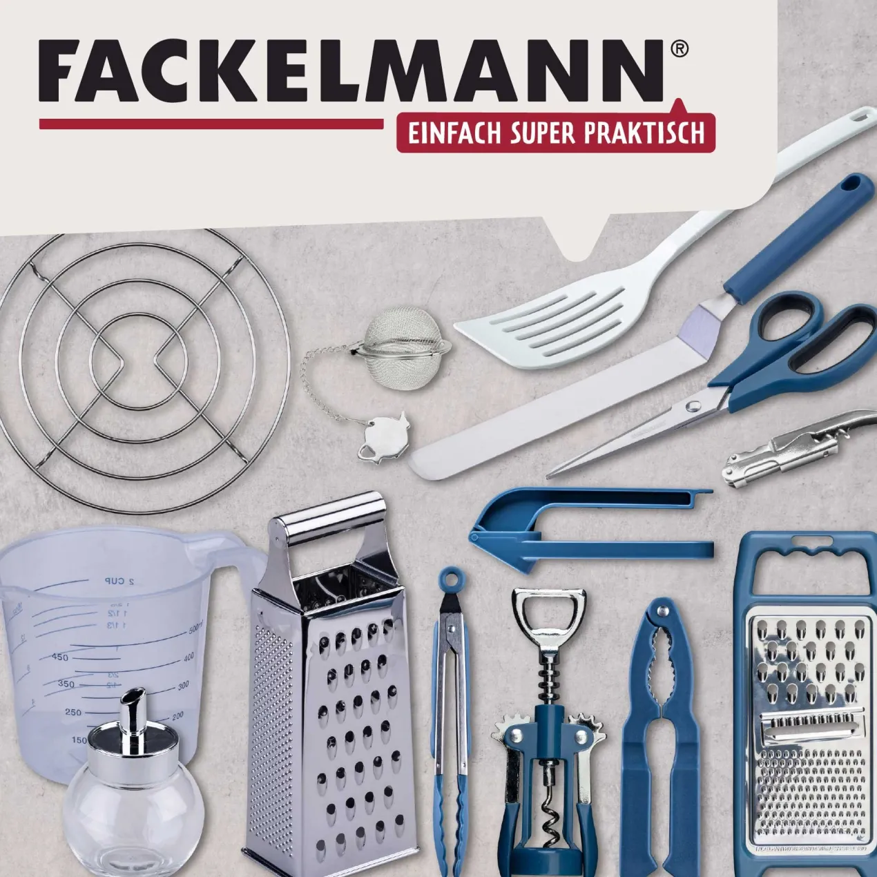 Schere Essential, 19cm, blau