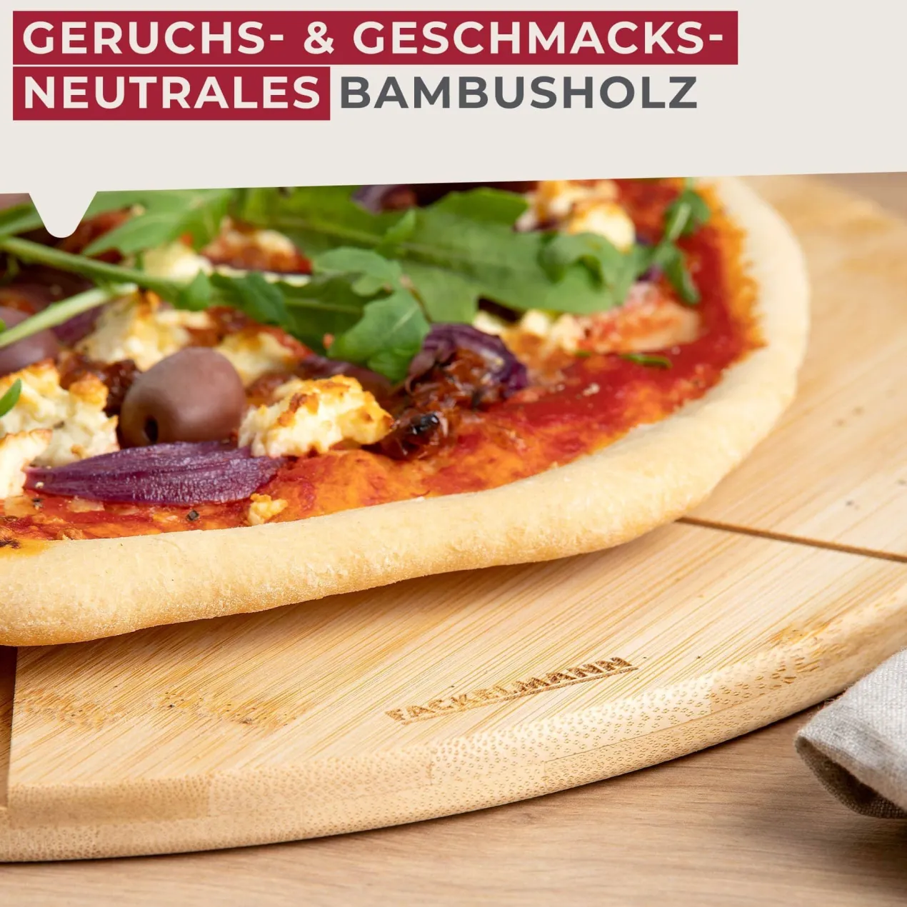 Schneidebrett mit Stückeinteilung, Ø32cm, FAIR