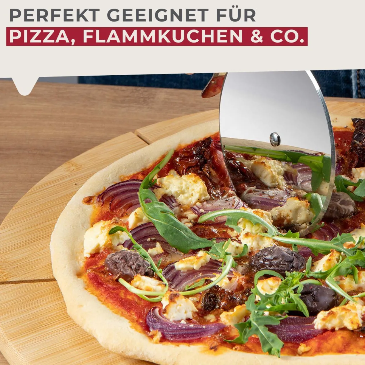 Schneidebrett mit Stückeinteilung, Ø32cm, FAIR