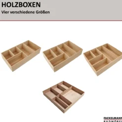 Schubkastenbox 38x4,5x37 cm, Buchenholz