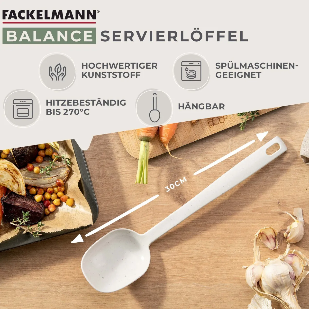 Servierlöffel Balance, grau