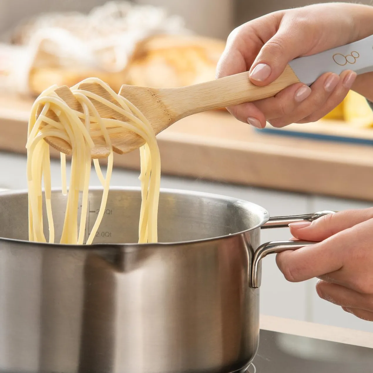 Spaghettilöffel Balance, Bambus