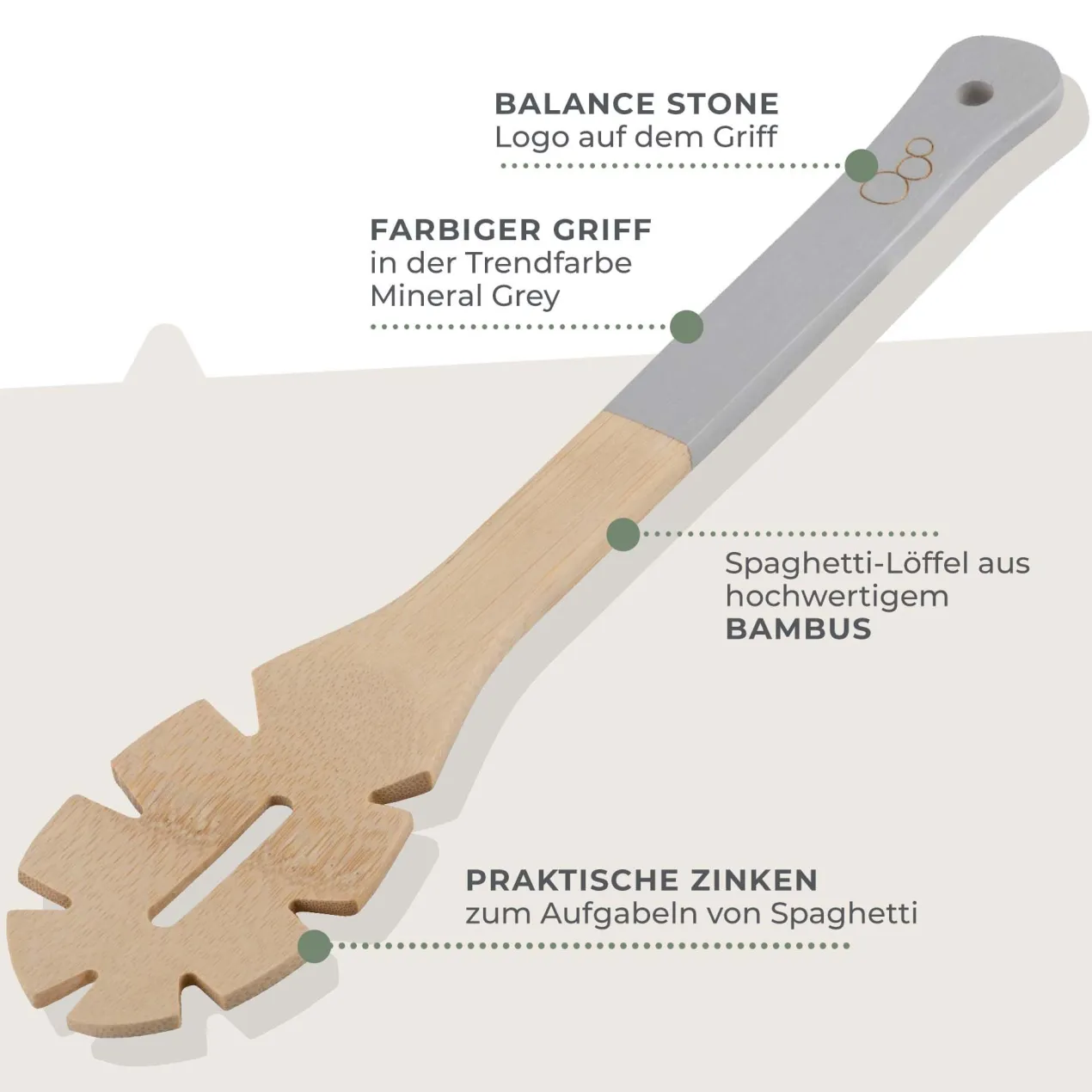 Spaghettilöffel Balance, Bambus