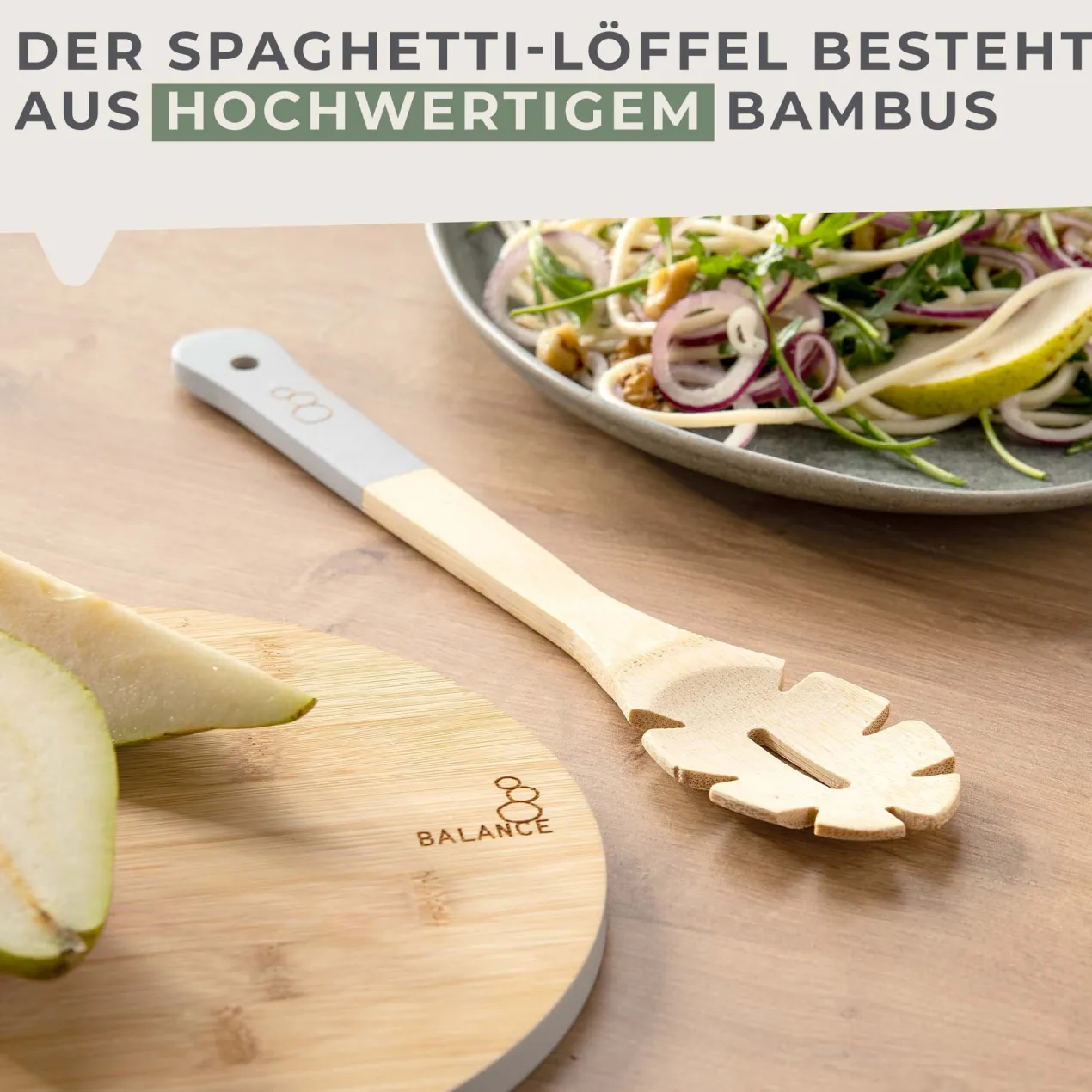 Spaghettilöffel Balance, Bambus