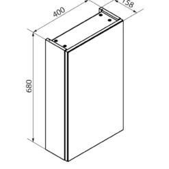 Spiegelschrank Easy, 40cm, Anthrazit