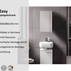 Spiegelschrank Easy, 40cm, weiß