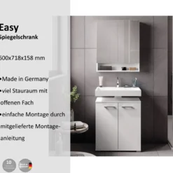 Spiegelschrank Easy, 60cm, weiß