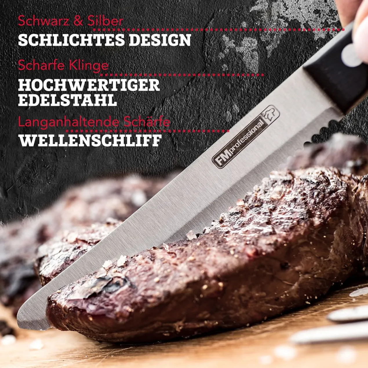 Steakmesser, 10cm Edelstahl-Klinge