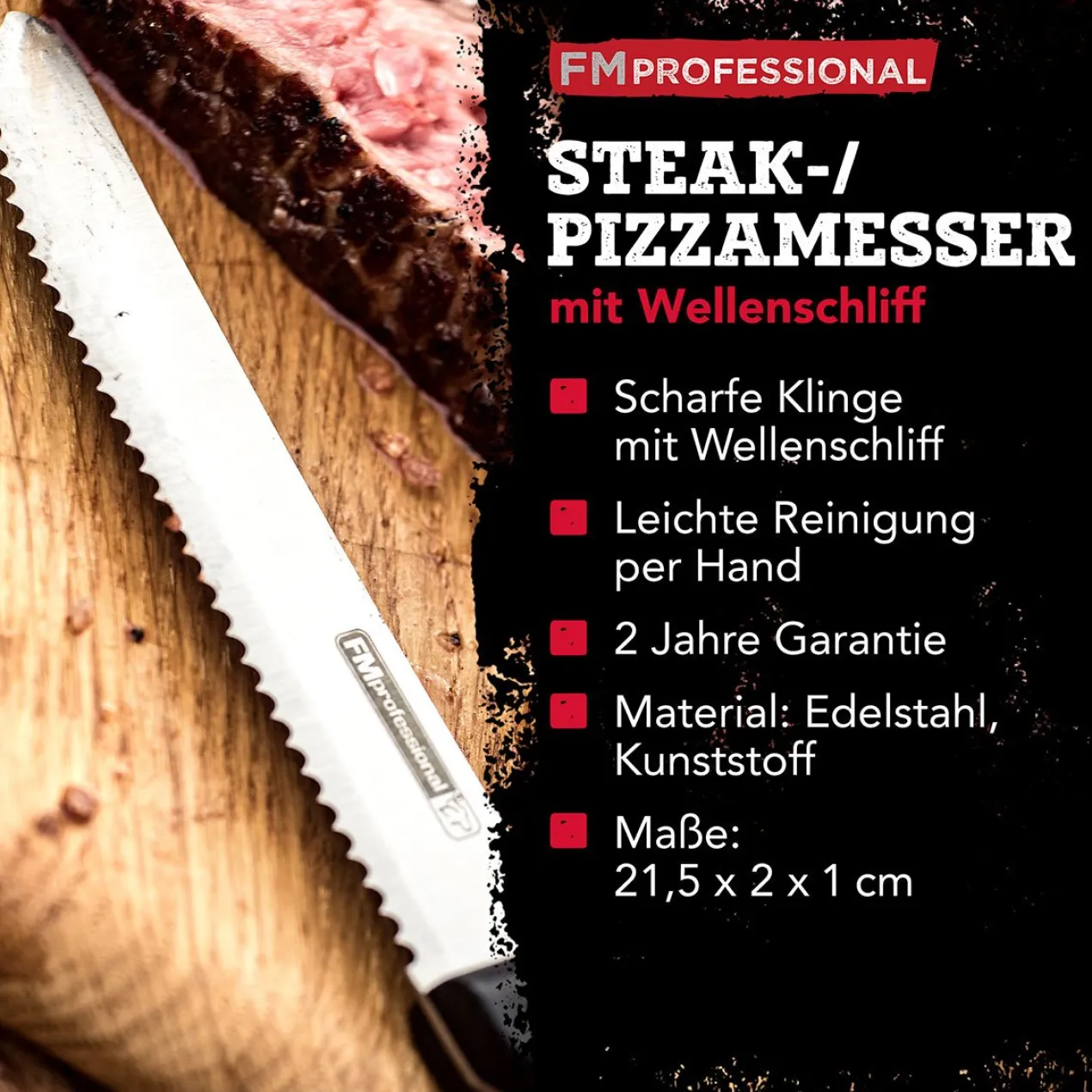 Steakmesser, 10cm Edelstahl-Klinge