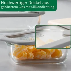 Vorratsdose Glas, eckig, 640ml