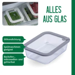 Vorratsdose Glas, eckig, 1520ml