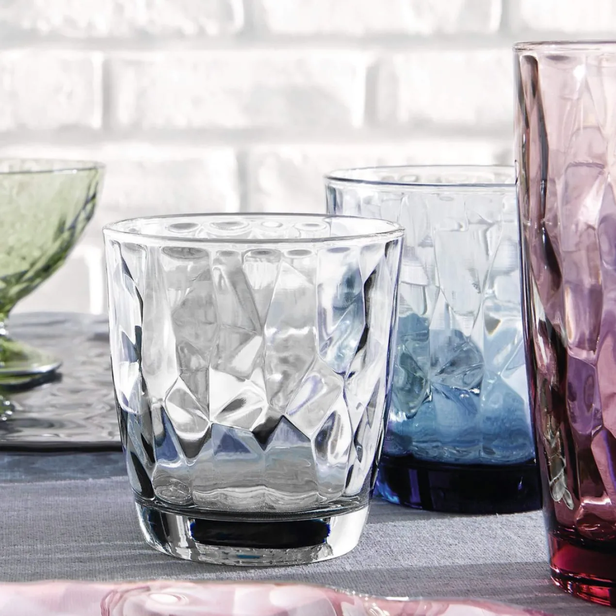 Wassergläser Diamond, 300 ml, 3 Stück, blau